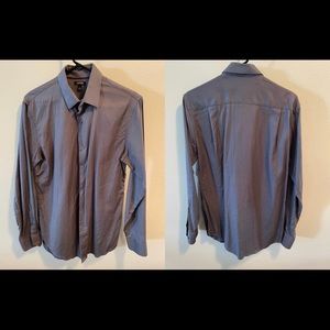 Grey Button-down Dress Shirt
